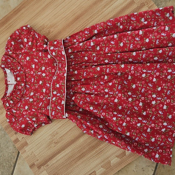 Edgehill Collection Dress Girls 3T Red Floral - Picture 1 of 8